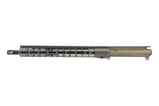 Anodized Olive Drab Green AR-15 upper receiver.